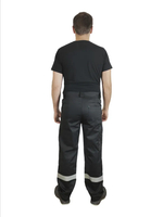 Костюм мужской летний «ЮЖНАЯ ШИРОТА» (куртка+брюки) цв.черный/серый