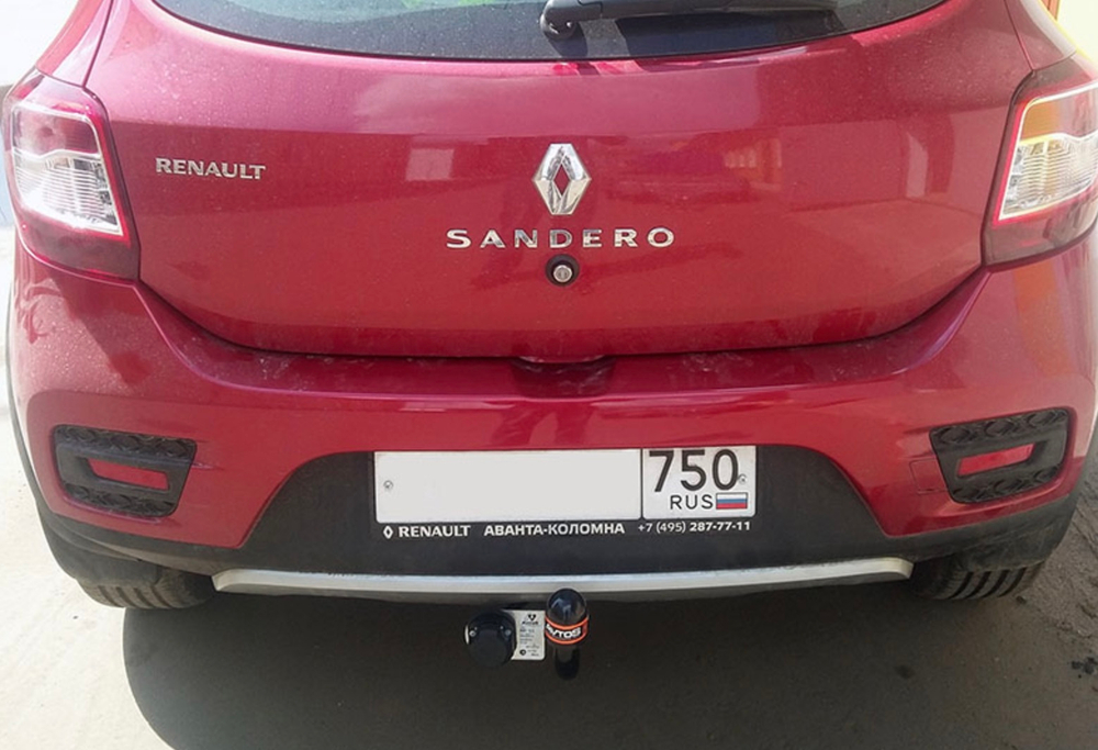 Фаркоп AvtoS для RENAULT SANDERO (2014-) с универсальной электрикой Smart(блок) и сертификатом в комплекте, арт.(RN 11+smart)