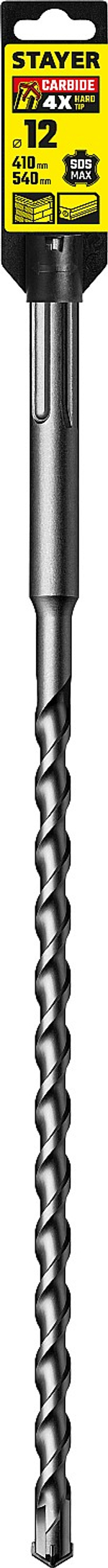 STAYER Hercules-4Х, 12 x 410/540 мм, SDS-max бур, Professional (29370-410-12)