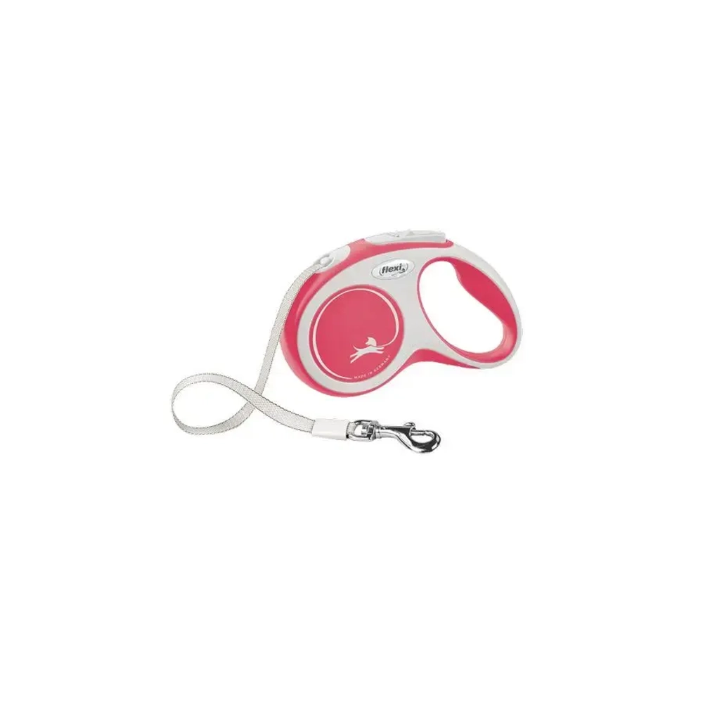 Flexi new comfort tape s поводок-рулетка для собак, красная 5 м, до 15 кг