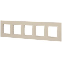 Рамка для розеток и выключателей ЭРА Elegance 14-5015-02 Classic, на 5 постов, слоновая кость