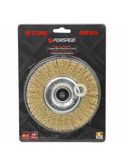 Кордщетка дисковая латунная для УШМ 125мм, в блистере Forsage F-BWF005