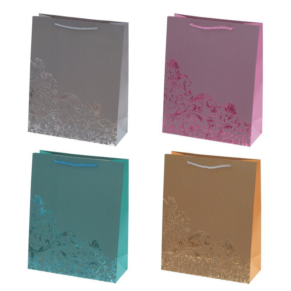 GAEM Пакет подарочный (бумага 210г/м2, блок микс 12шт), L26 W10 H32 см, 4в.