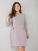 Платье П-034Ж/серый-краснаямережка