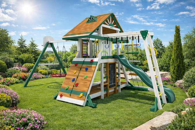 Детская площадка IgraGrad Крепость Фани с рукоходом (Дерево) мод.1