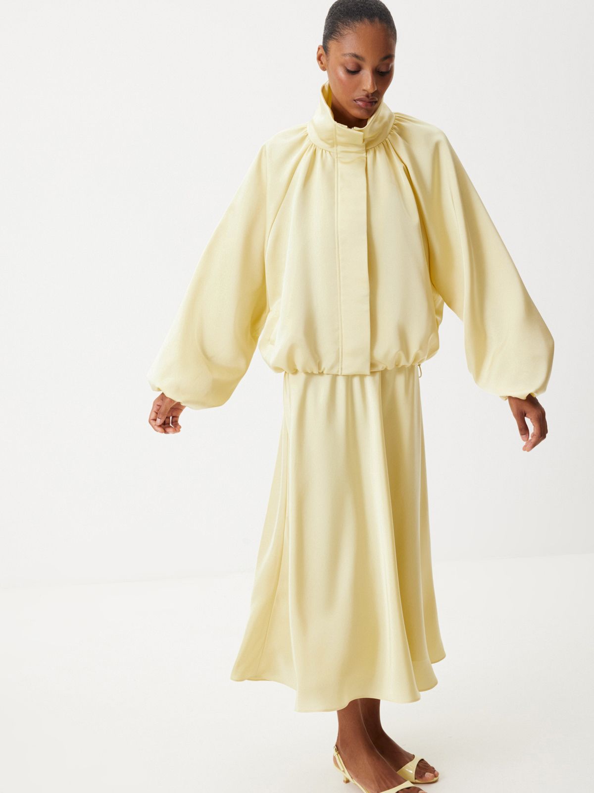 Юбка-миди с атласным блеском «Утренний свет»