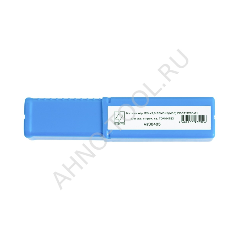 Метчик м/р М24х3,0 Р6М5К5(М35) ГОСТ 3266-81 для скв. с прох. хв. ТОЧИНТЕХ