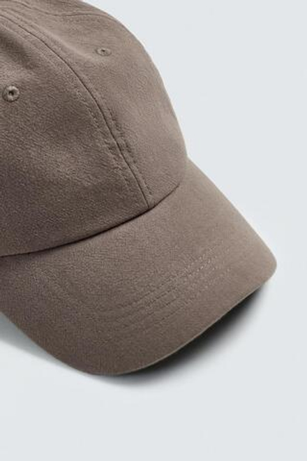ZARA КЕПКА С ЭФФЕКТОМ ПОТЕРТОСТИ, КОРИЧНЕВЫЙ