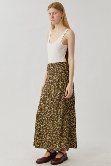 Юбка макси с цветочным принтом