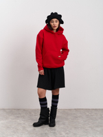 Толстовка женская с капюшоном "Вasic" красный