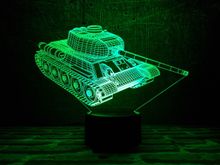 Ночник детский 3D Светильник Танк Т-34