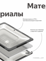 Бампер MosSeller c подставкой для MacBook Air 13.6 (M2, M3, M4, M5), Черный