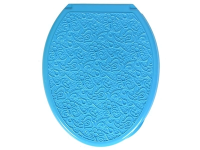 Сиденье для унитаза "Ажур" голубое