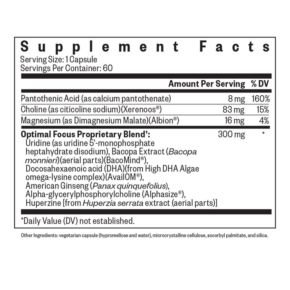 Seeking Health, Optimal Focus™, 60 капсул