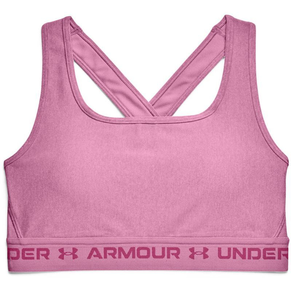 Теннисный бюстгальтер Under Armour Crossback Mid Heather Bra - Pink