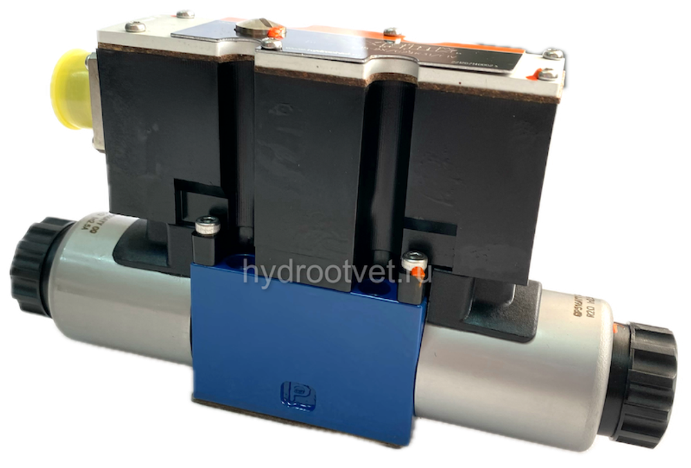 4WRAE6E1-15-2X/G24K31/A1V - Пропорциональный распределитель со встроенной электроникой Ду6, A1 = ±10 В, номинальный расход 15 л/мин, схема E1-