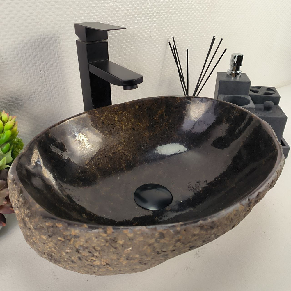 Раковина из речного камня RS-64932 43*34*15 0861