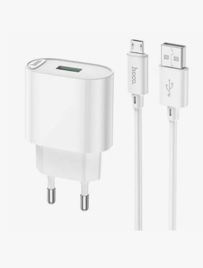 СЗУ Hoco C109A QC 3.0 Charger set (Micro) White