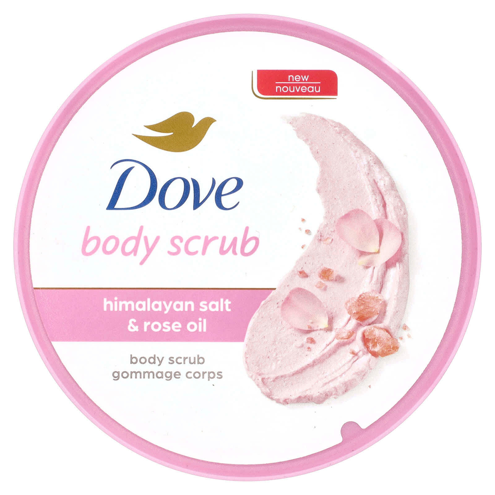 Dove, Скраб для тела, гималайская соль и розовое масло, 298 г (10,5 унции)