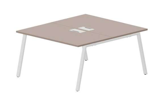 Составной стол Arena на 2 рабочих места 1380х1566х750мм (металлические аутлеты)