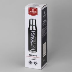 ТЕРМОС STAY STRONG 1000 МЛ, КОЛБА НЕРЖ.СТАЛЬ 18/10