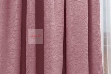 Длинные шторы. Луи (пыльная роза). Шторы из стриженного бархата