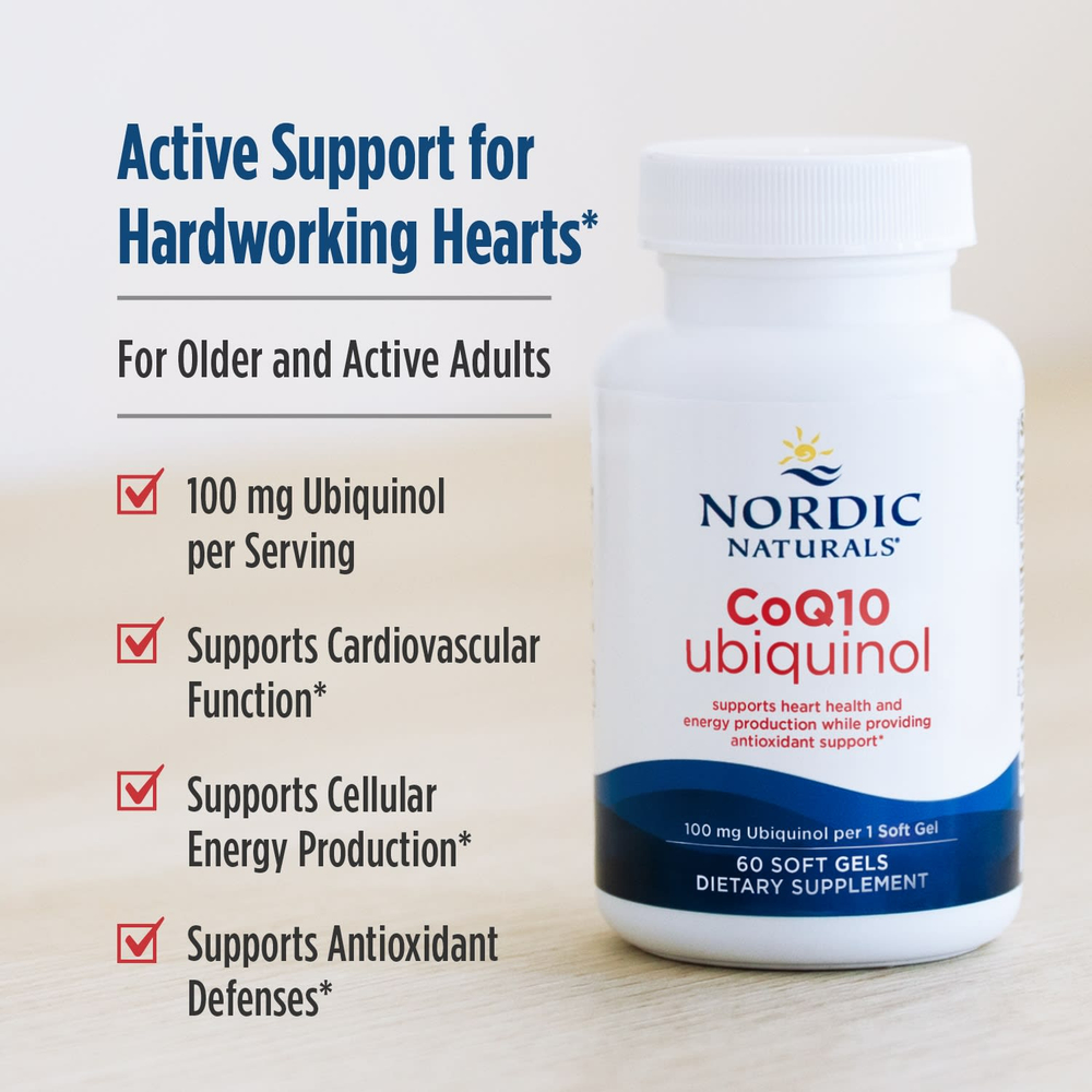 Nordic Naturals, CoQ10 убихинол, 100 мг, 60 мягких таблеток