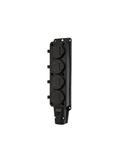 Розетка штепсельная четырехместная влагозащ. с/з 16А IP54 каучук Rexant 111-114