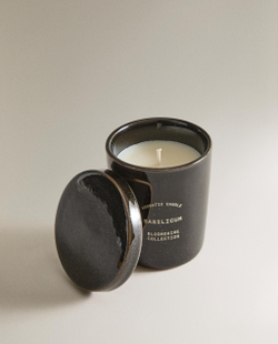 Zara Home Свеча ароматическая Basilicum 170 г, растительный воск, аромат свежий цитрусовый, Горчичный