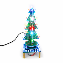 Набор для самостоятельной сборки и пайки (конструктор) Вращающаяся новогодняя / рождественская елка