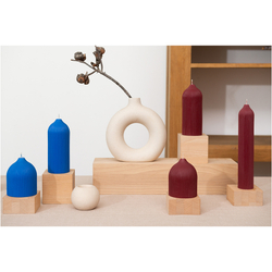 Свеча декоративная Tkano Edge 16.5см ярко-синяя