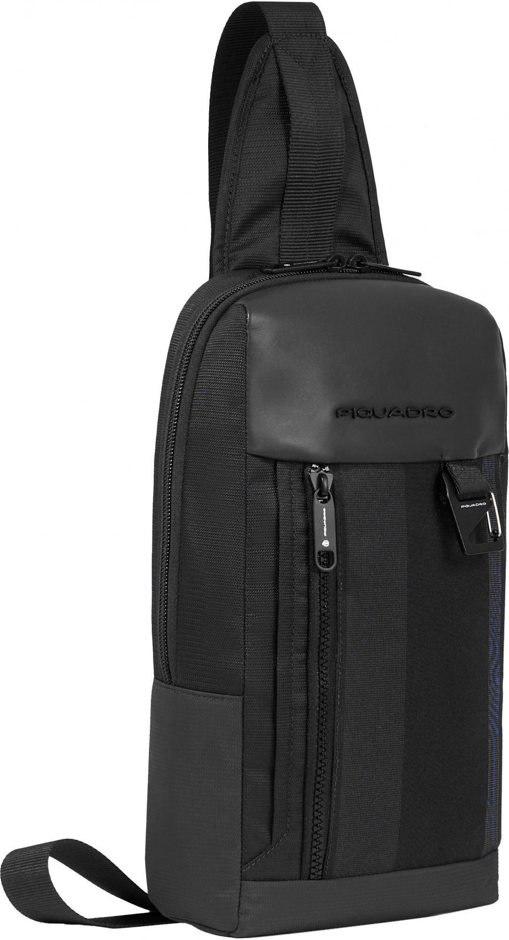 Рюкзак слинг Piquadro Steve CA6003S131/BLU темно-синий полиэстер/натур.кожа