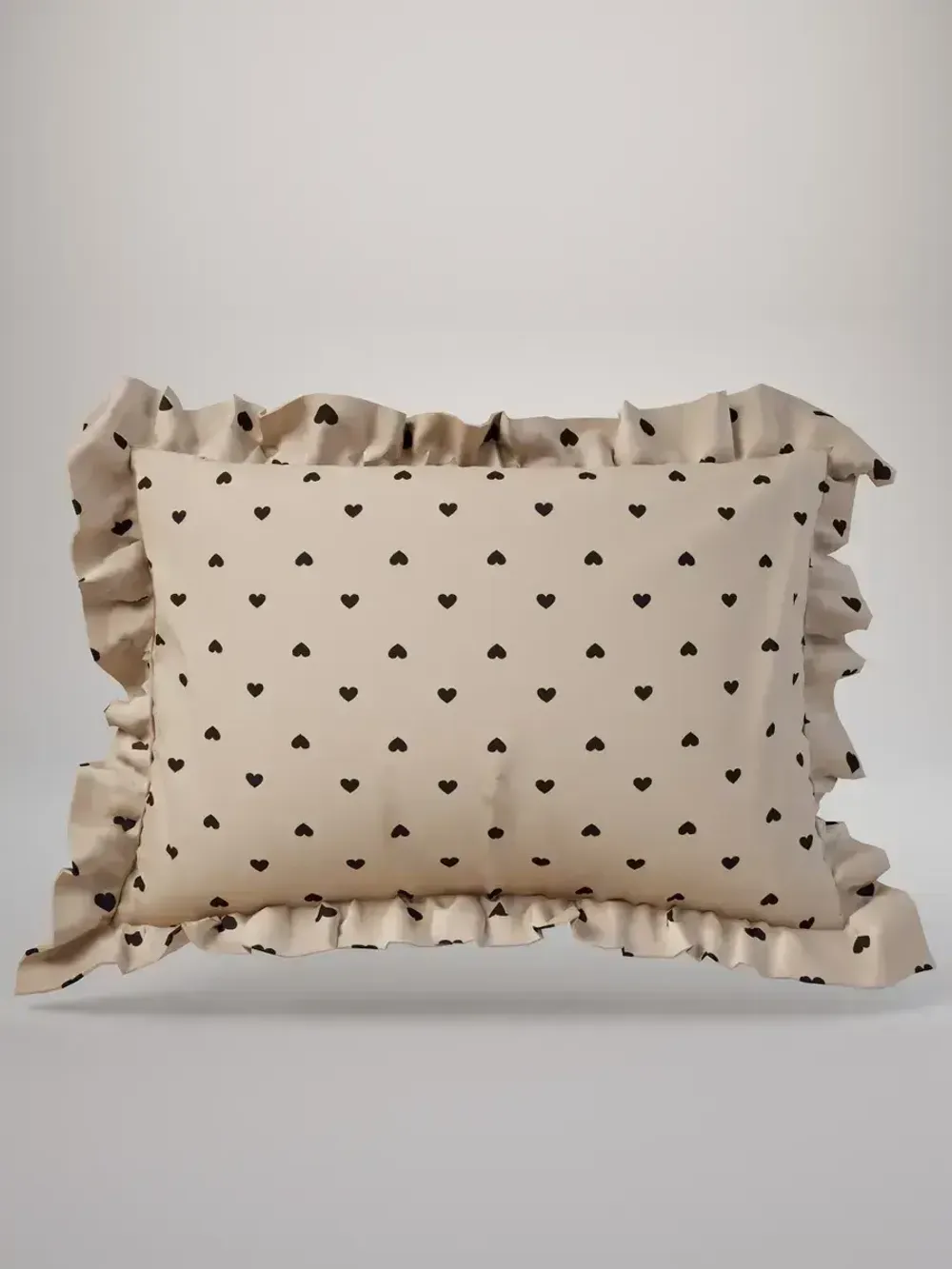 Декоративная наволочка с рюшами, оборками "Адель" 50х70 см, 1 шт, без молнии