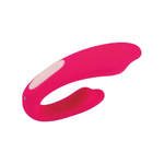 Розовый U-образный вибратор с пультом ДУ (Цвет: розовый)