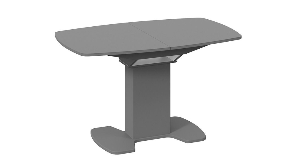 Стол кухонный обеденный раздвижной Белый Глянец/Стекло Белое, Портофино, 110х75х75 см