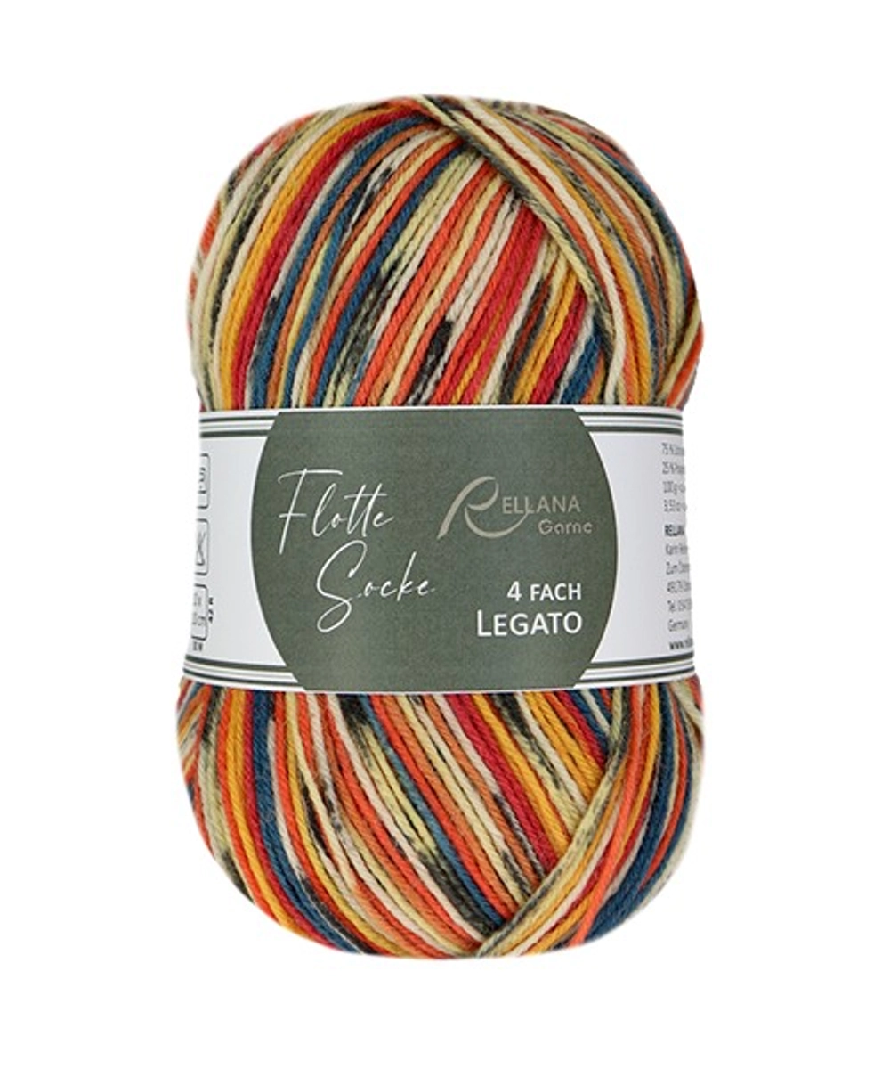 Пряжа Rellana Flotte Socke 4f. Legato (3063)