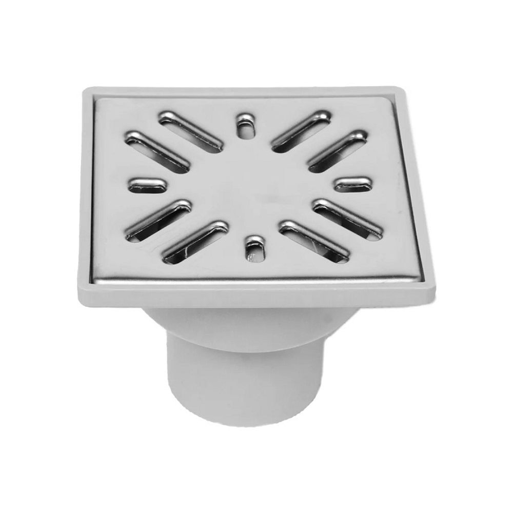 Трап вертикальный 150х150 мм нержавеющая сталь d=50 мм