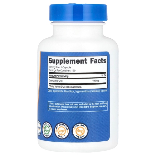 Nutricost, CoQ10, 100 мг, 120 капсул