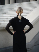 Платье из трикотажа джерси в черном