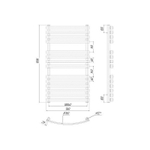 Водяной полотенцесушитель Ravak Elegance 50х100 X04000083676 Хром