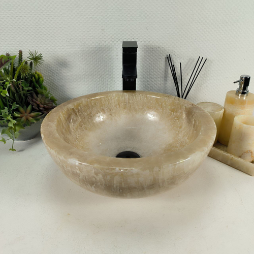 Раковина из оникса Bowl Yellow BO-64397 40*40*15 0196