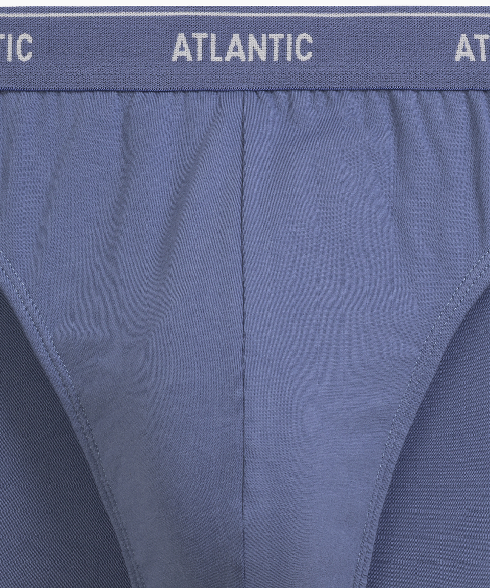 Мужские трусы слипы спорт Atlantic, набор 2 шт., хлопок, деним + тёмно-синие, 2RMP-001