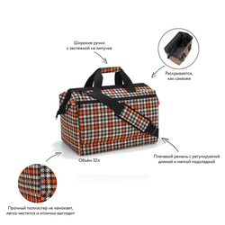 Сумка allrounder l pocket glencheck red