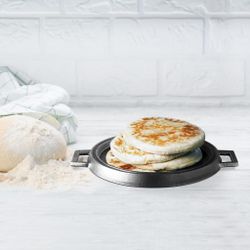 Сковорода-гриль 34 см чугун круглая черная LAVA