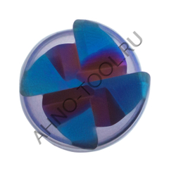 Фреза твердосплавная  10мм (L=75, l=25, хв=10) Z4 35° по закаленной стали, с радиусной фаской BRHM-4