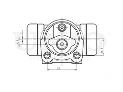 Цилиндр тормозной колесный UNIO BRC-20559