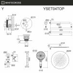 Душевая система WhiteCross Y YSET04TOPGL золото