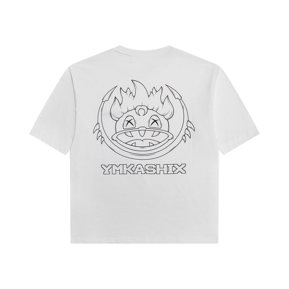 Футболка Ymkashix 8-bit outline белая