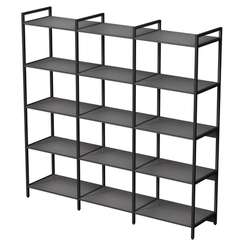 10ССТ.5.600 Стеллаж средний тройной 5 полок (1760*400*1704)