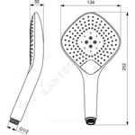 Лейка для душа IDEALRAIN JET DIAMOND XL3 Ideal Standard B1760AA